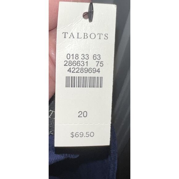 NWT Talbots Corduroy Skirt Plus 20 Navy Blue Pockets A-Line Stretch Textured - Picture 4 of 6